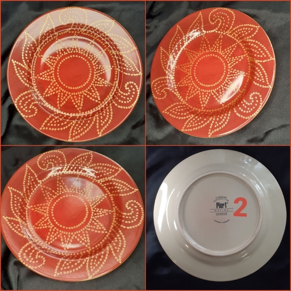 Pier 1 Vtg {4} Boho Matira Salad Plate Set of 4 - Picture 9 of 16